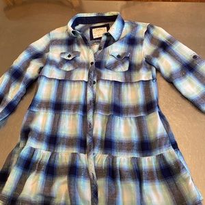 Justice brand girls flannel with sequin details